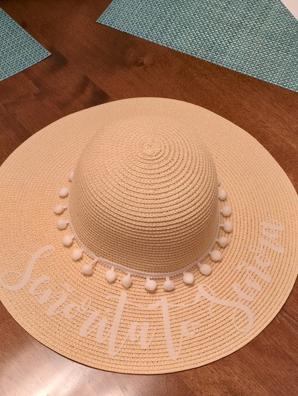 Senorita To Senora Bride Pom-Pom Sun Hat